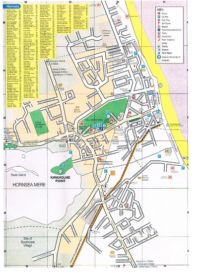 Hornsea street map