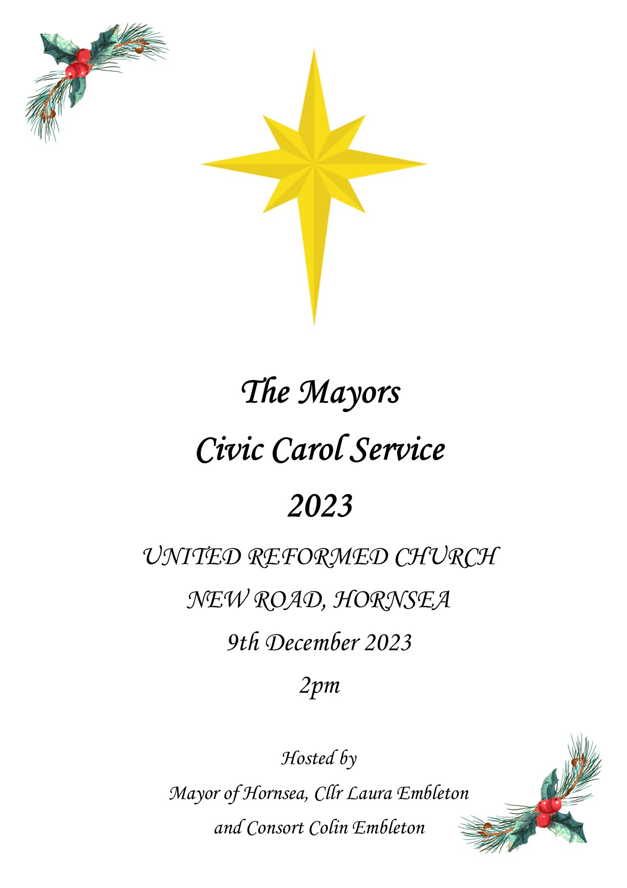 The Mayors Civic Carol Service